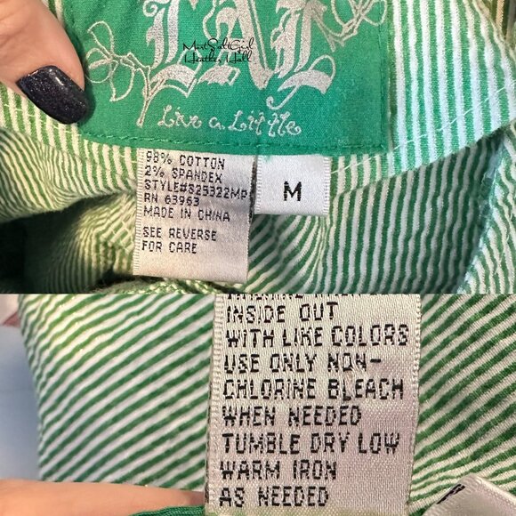 Live a Little Striped Light Stylish Cropped Jacket With Bell Sleeves Size Med - Picture 5 of 5